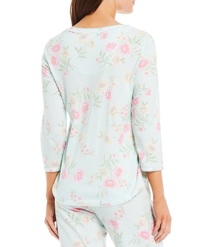 Miss Elaine Cottonessa Floral Print Coordinating Pajama Set