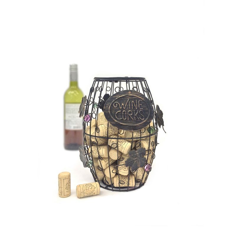 Mind Reader Wine Barrel Cork Holder, Bronze