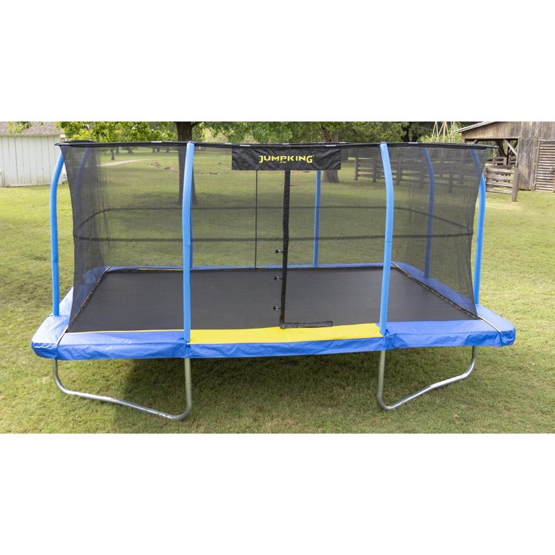 Costway 14 Ft Multicolored Trampoline Recreational Exercise w/ Safety Net Ladder