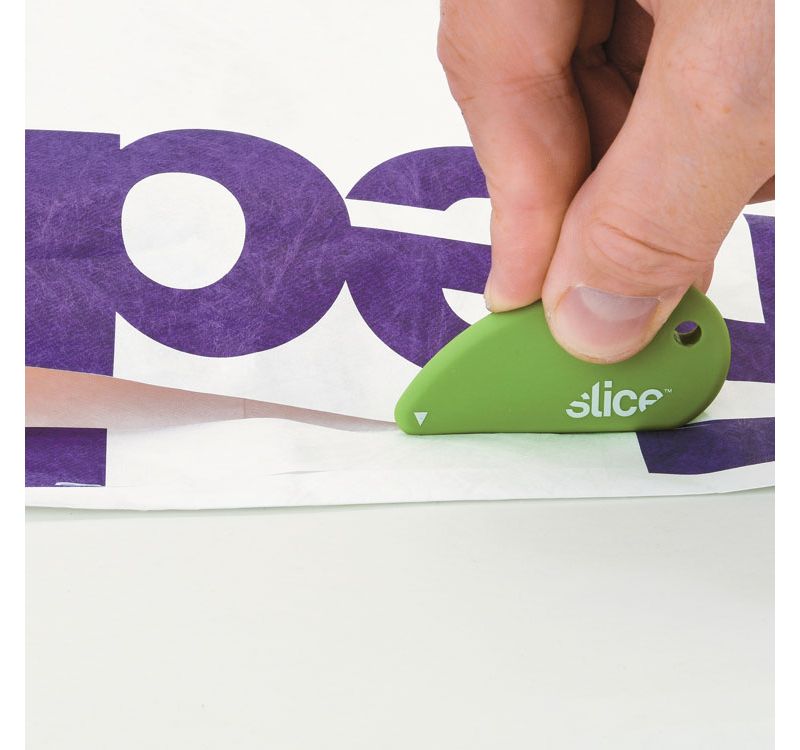 slice Safety Cutters, Fixed, Non Replaceable Micro Safety Blade, Ceramic, Green 00200