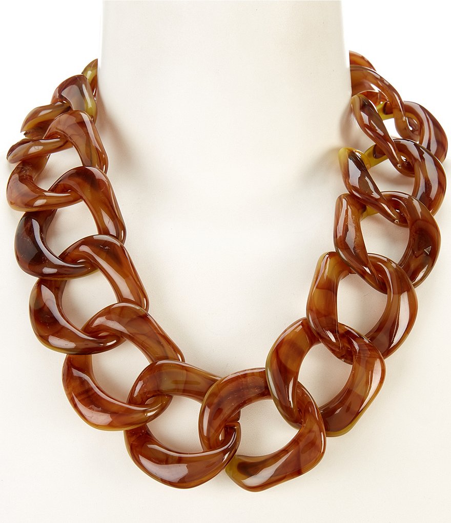 Large Resin Link Collar Necklace