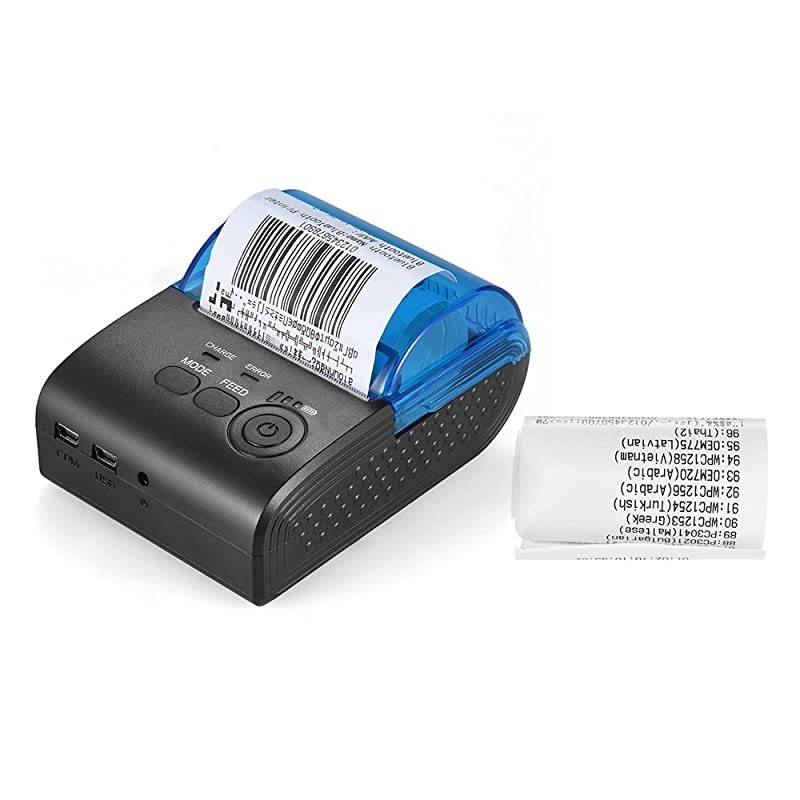 58mm Thermal Receipt Printer Portable Mini Wireless Thermal Printer USB Receipt Bill Ticket POS Printing for iOS Android Windows Compatible with ESC/POS/Star Print Commands Set