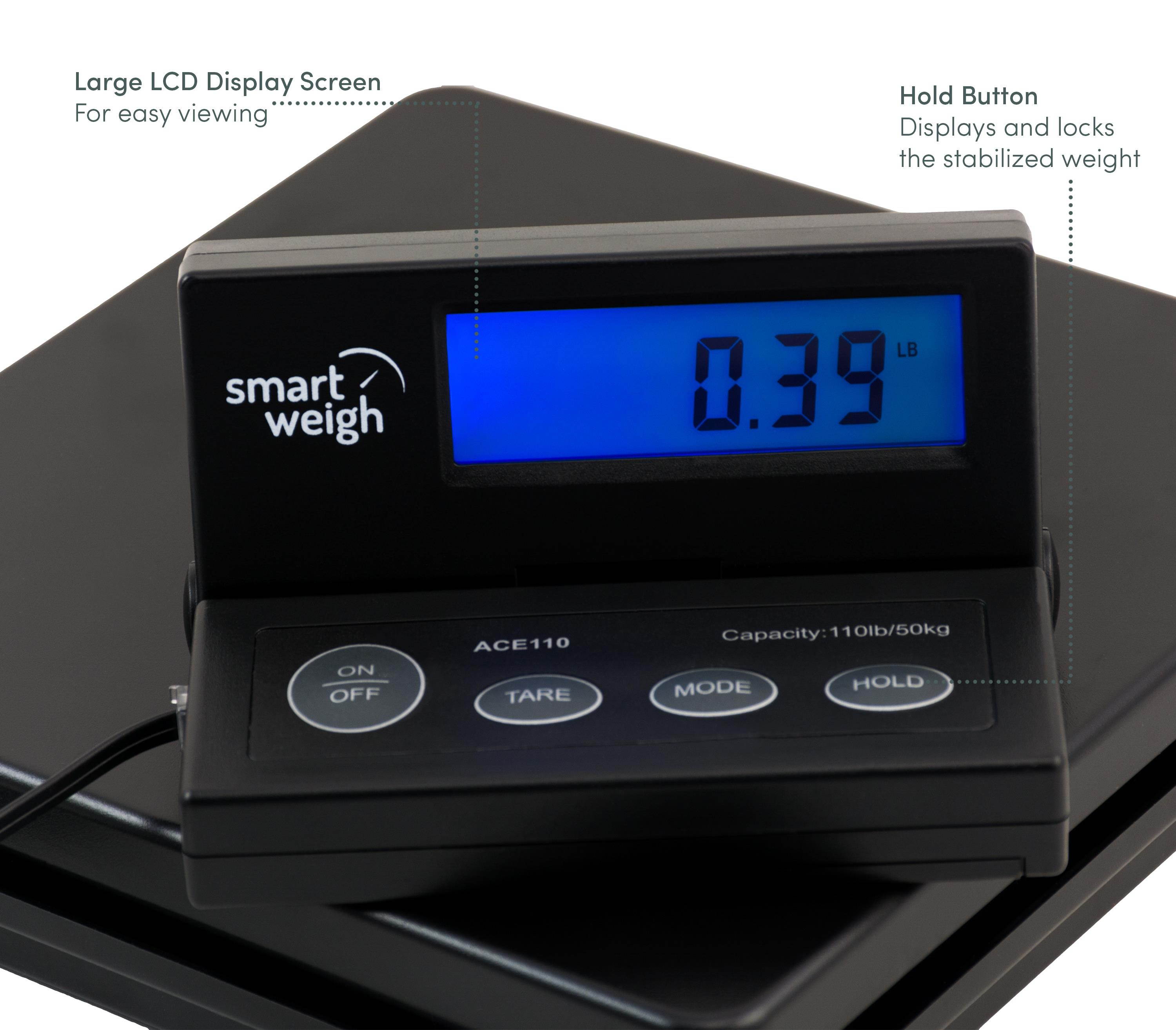 Smart Weigh Digital Shipping Postal Scale (110lb.) with Extendable Cord