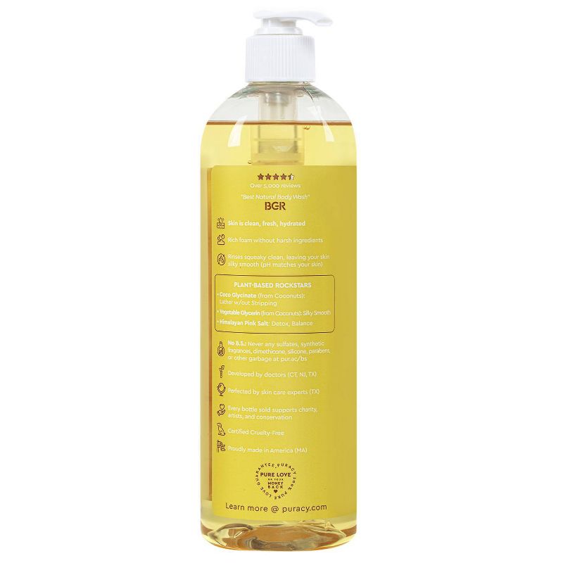 Puracy Coconut & Vanilla Natural Body Wash Shower Gel - 16 fl oz