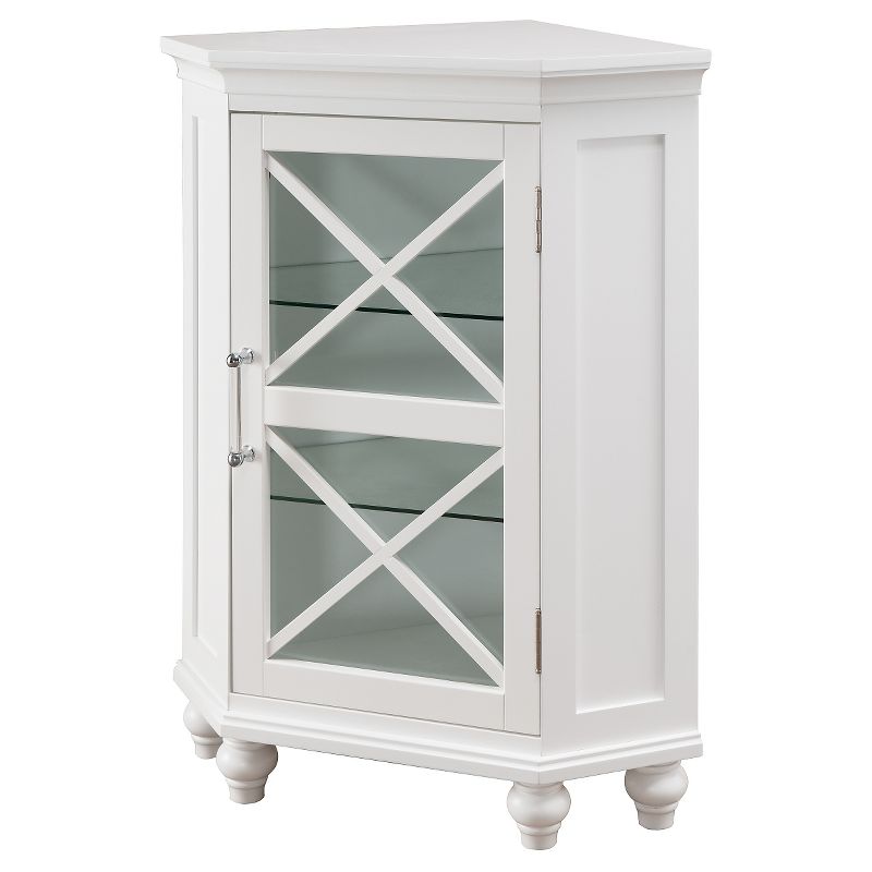 Floor Cabinet with 2 Shelves White - Elegant Home Fashions
