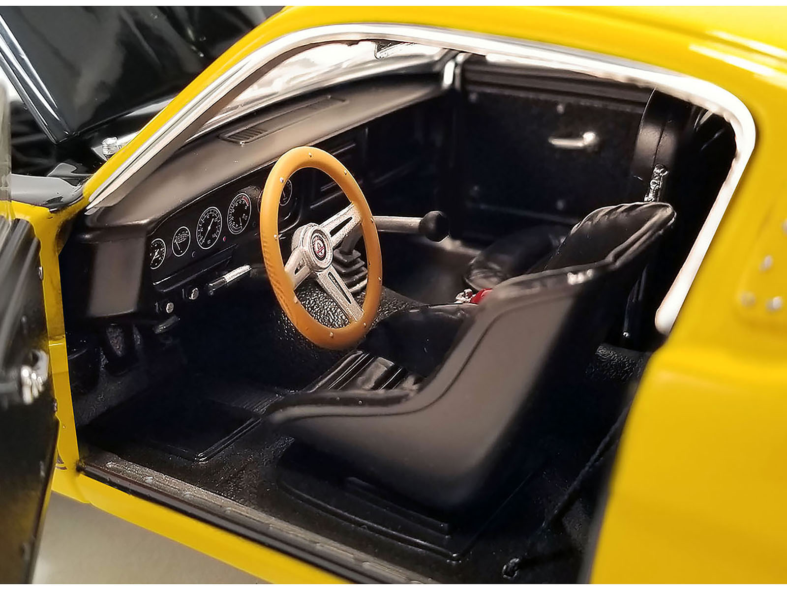 1965 Shelby GT350R #65 Yellow with Black Hood and Stripes "Terlingua Racing Team Tribute" Limited Edition to 300 pieces Worldwide 1/18 Diecast Model Car by ACME