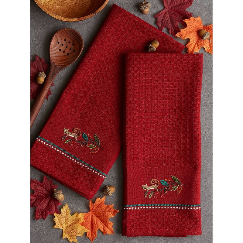 Swedish Dish Cloth 7.75" Thanksgiving Fall Set / 4 Dishcloth Kitchen Clean Up  -  Dish Cloth