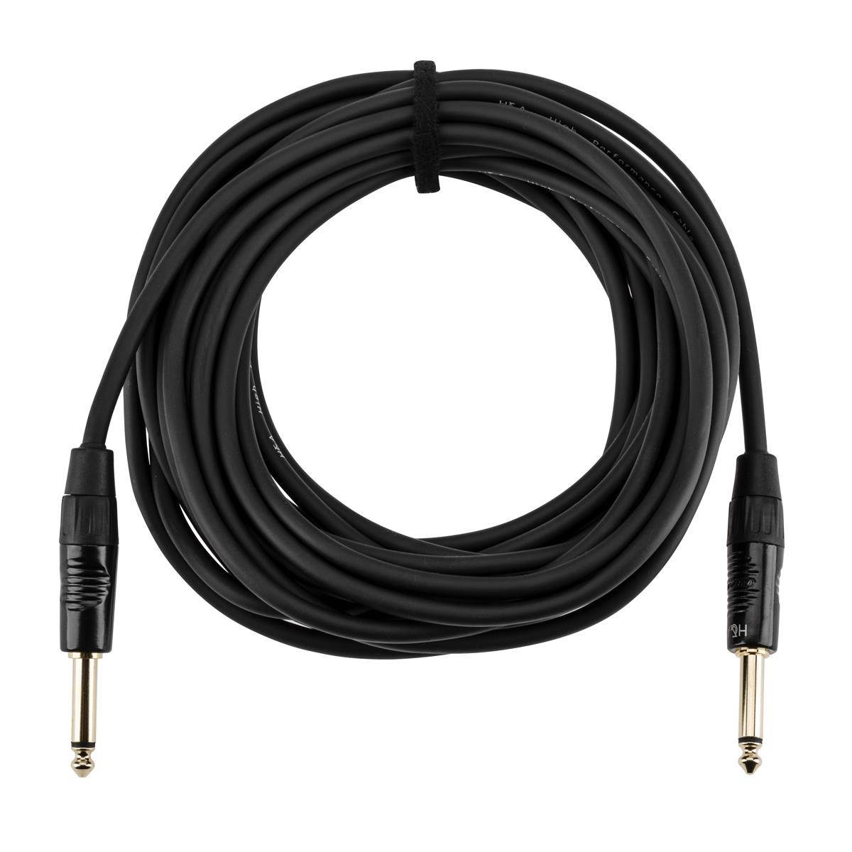 H&A Elite Pro 1/4" Male to Male Instrument Cable w/ Rean Gold Connectors, 25'