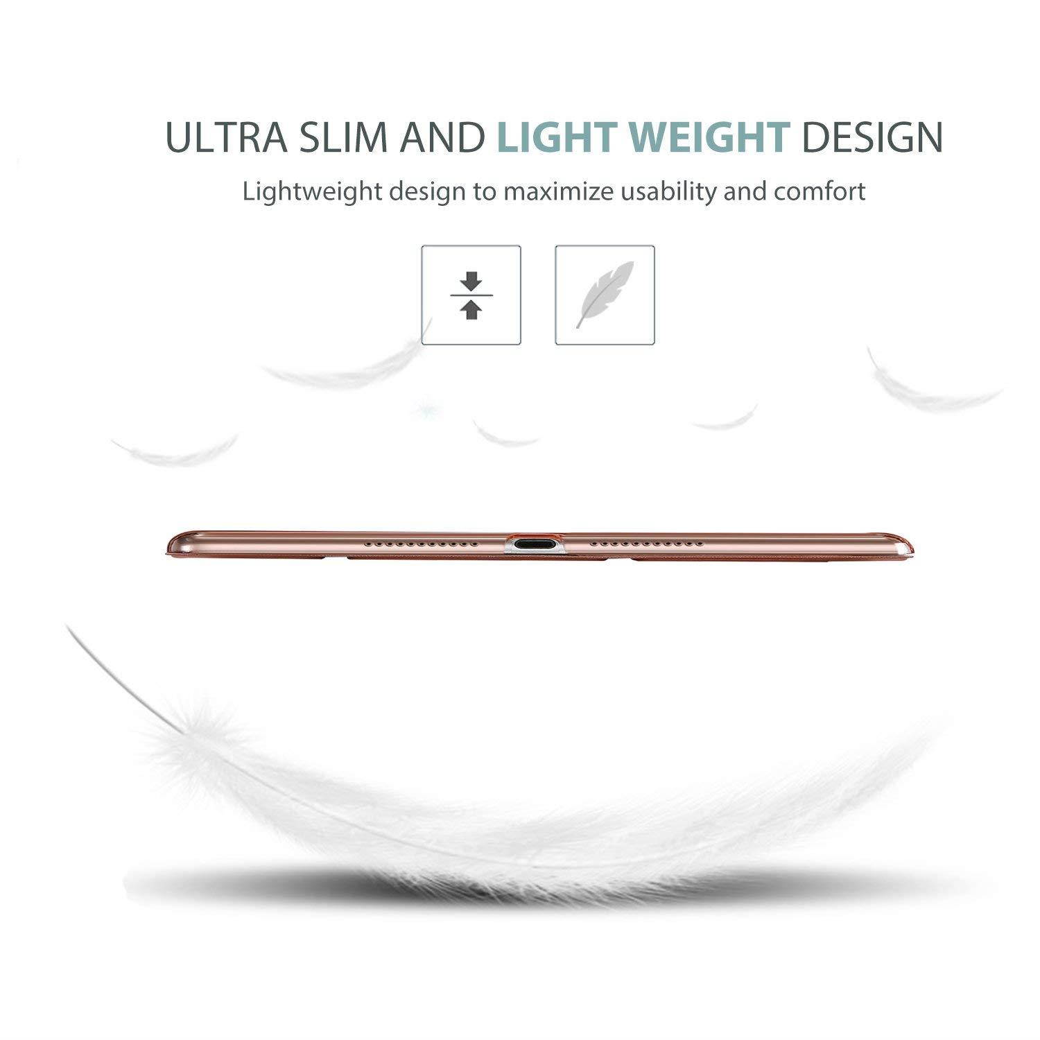 ProCase iPad Pro 10.5 Case 2017, Ultra Slim Lightweight Stand Smart Case Shell with Translucent Frosted Back Cover for Apple iPad Pro 10.5 Inch &ndash;Rose Gold