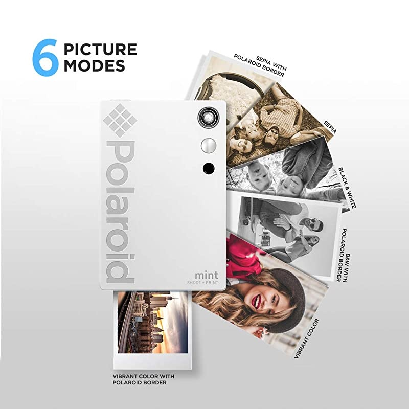 Polaroid Mint Instant Print Digital Camera (Black), Prints on  2x3 Sticky-Backed Photo Paper