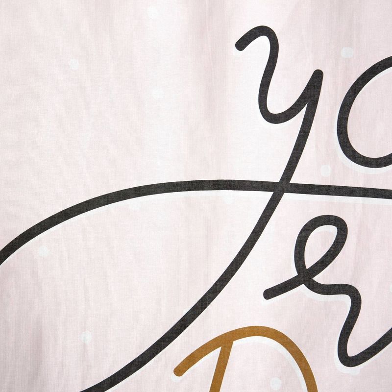 72"x72" You're Really Pretty Cotton Fabric Shower Curtain Pink - Nicole Miller