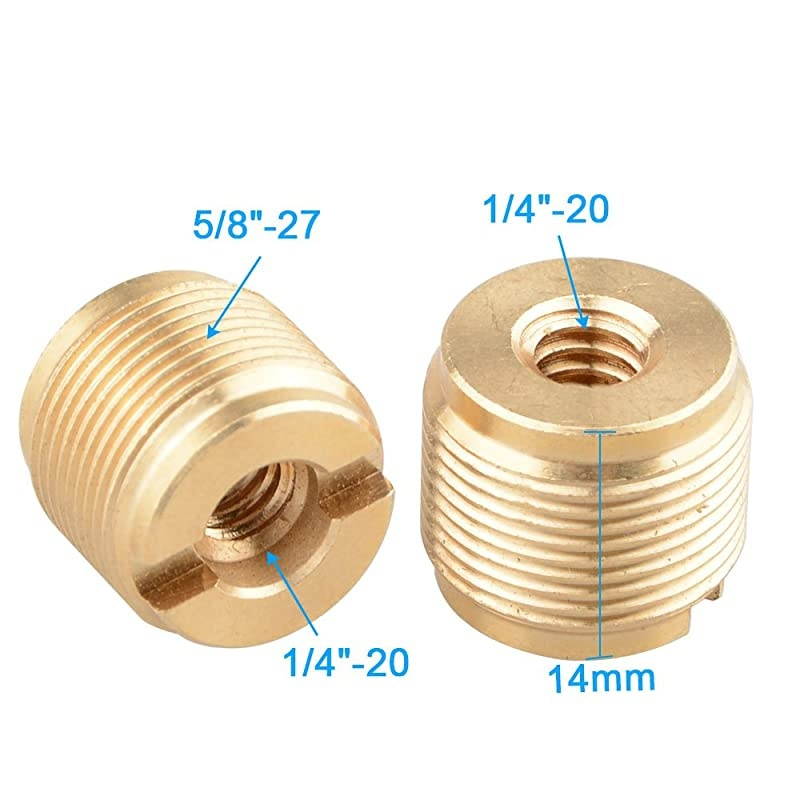 Female 1/4"-20 to 5/8"-27 Male 2 Piece Mic Adapter