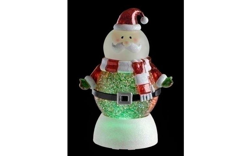 Roman LED Lighted Color-Changing Santa Claus Christmas Glitterdome
