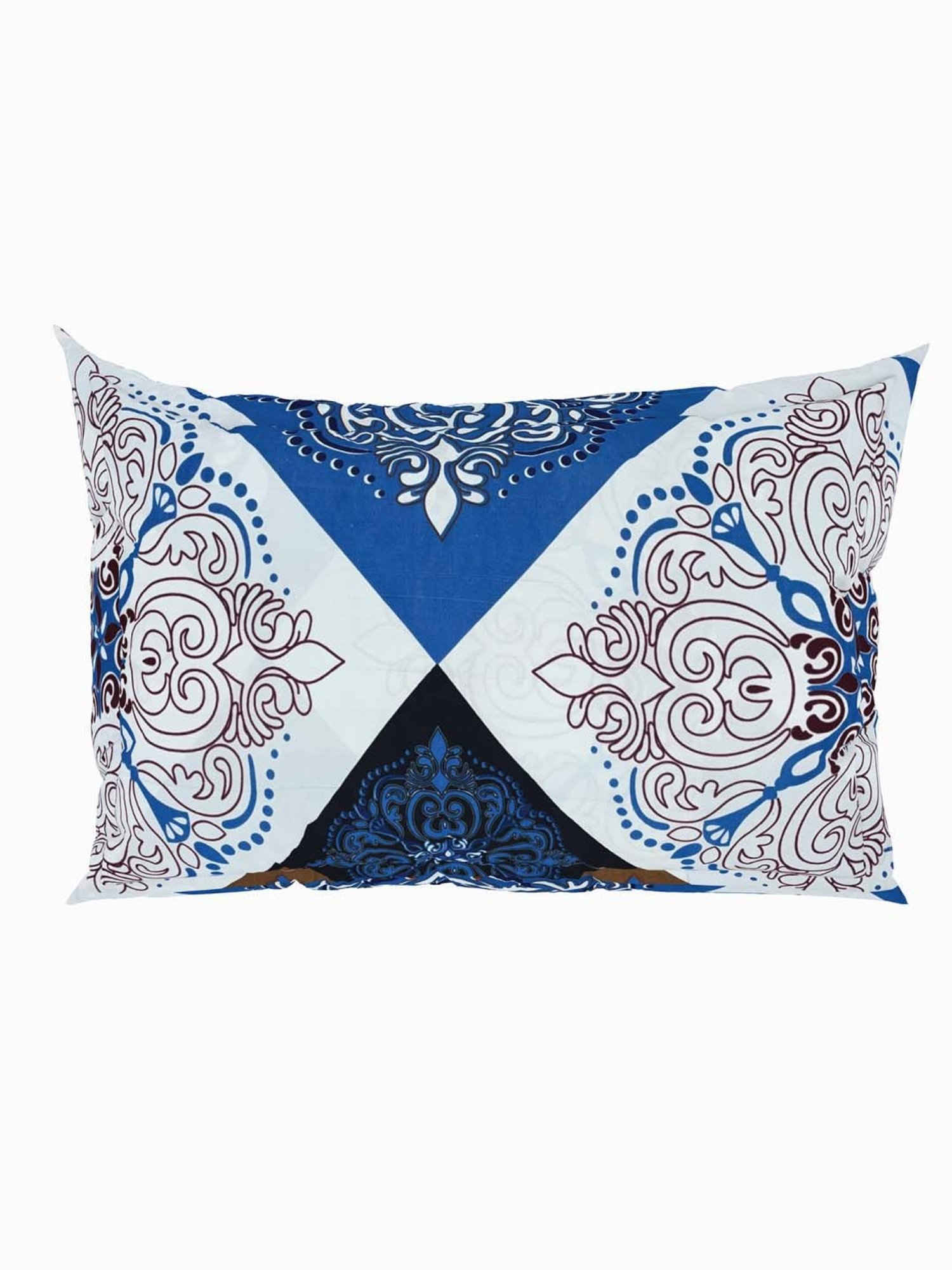 Welspun Bliss Blue Heaven Microfibre 120 TC Double Bedsheet with 2 Pillow Covers