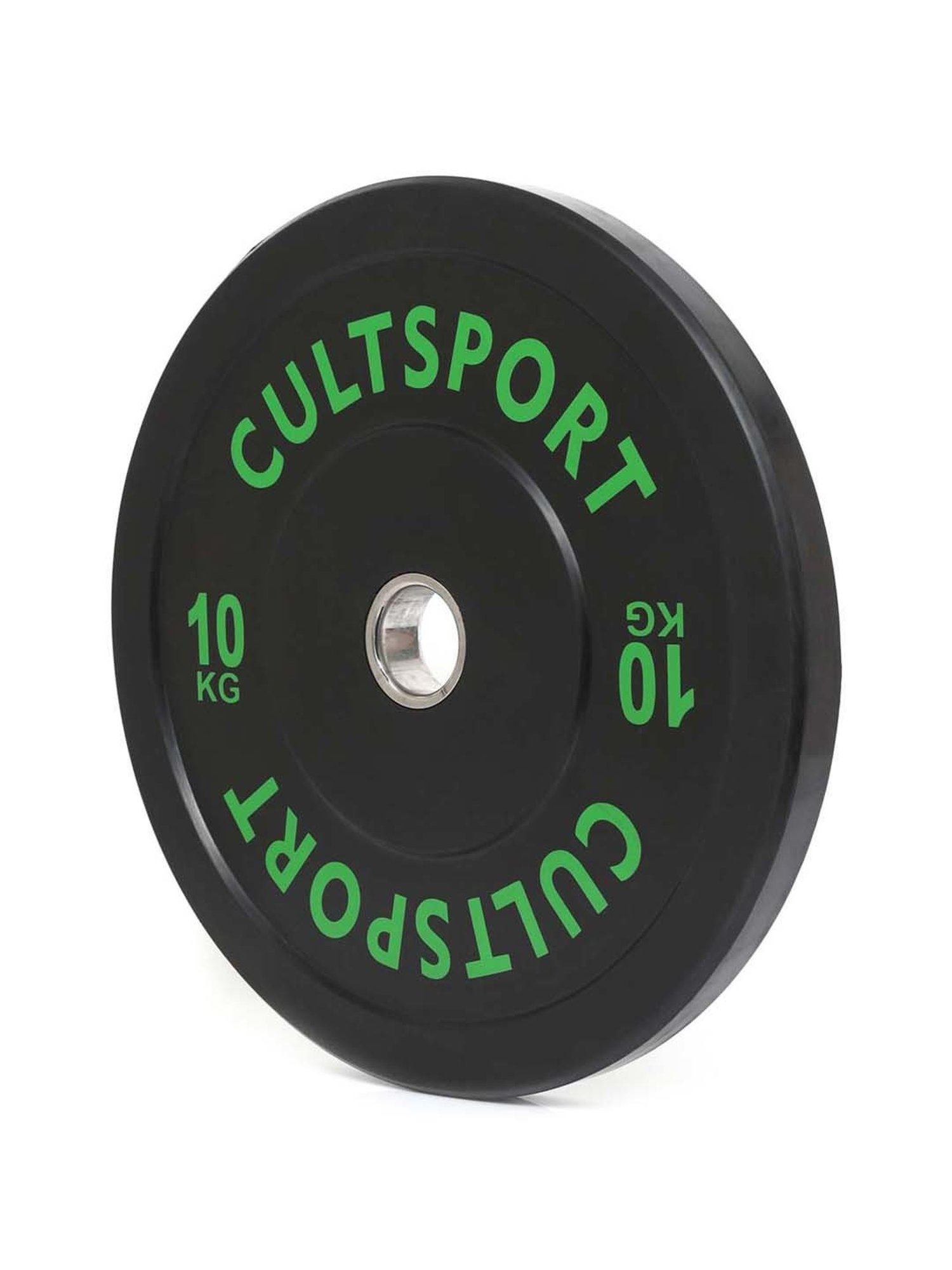 Cultsports Black Cast Iron Bumper Plate with Rubber Coating (10kg x 2)