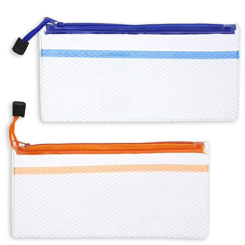 Juvale 12-Pack Zipper Waterproof Pen & Pencil Pouch Case Set, 4 Colors