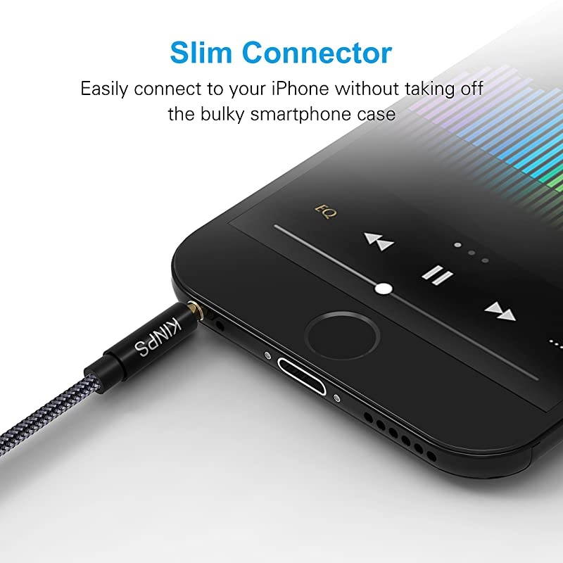 Audio Auxiliary Stereo Audio Cable 35mm Stereo Jack Male to Male Stereo Jack Cord for Phones Headphones Speakers Tablets PCs MP3 Players and More 4FT 12M Black