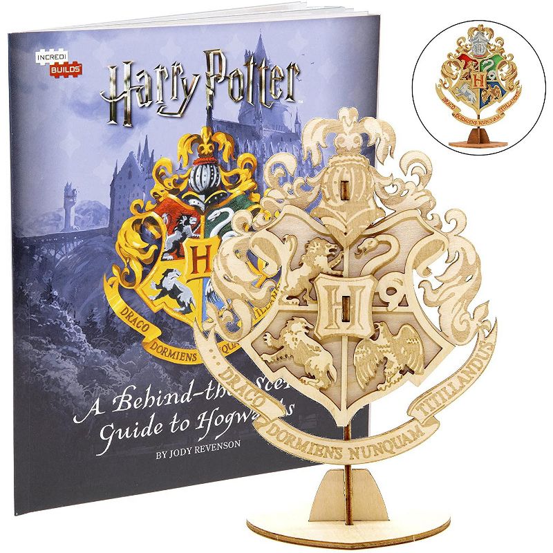 Incredibuilds Harry Potter Hogwarts Crest Book & Wood Model Kit