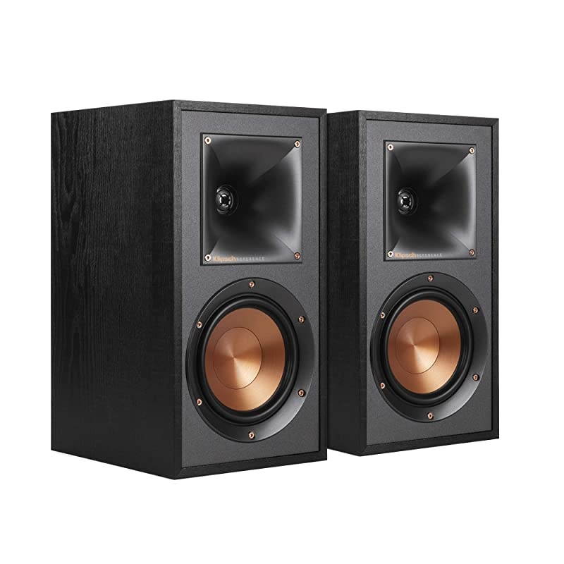 R-41M Powerful Detailed Bookshelf Home Speaker Set of 2 Black