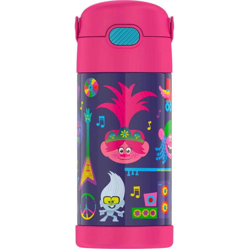 Thermos Trolls 12oz FUNtainer Water Bottle with Bail Handle - Pink
