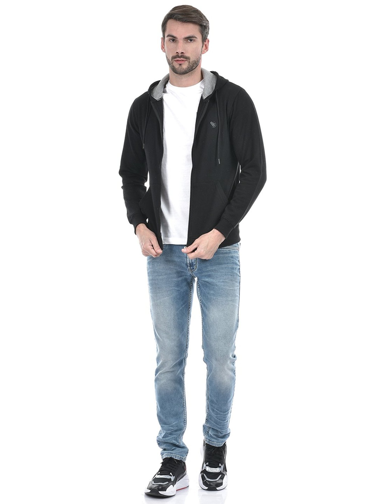 Lawman Pg3 Black Regular Fit Hooded Sweatshirt