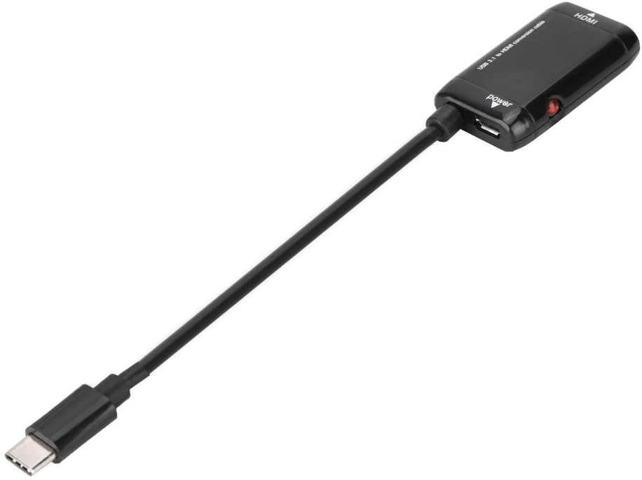 fosa Portable USB3.1 to HDMI Converter Adapter Mini Lightweight 10Gbps USB-C Type C to HDMI Adapter USB3.1 Cable with Digital Chip for MHL Android Phone