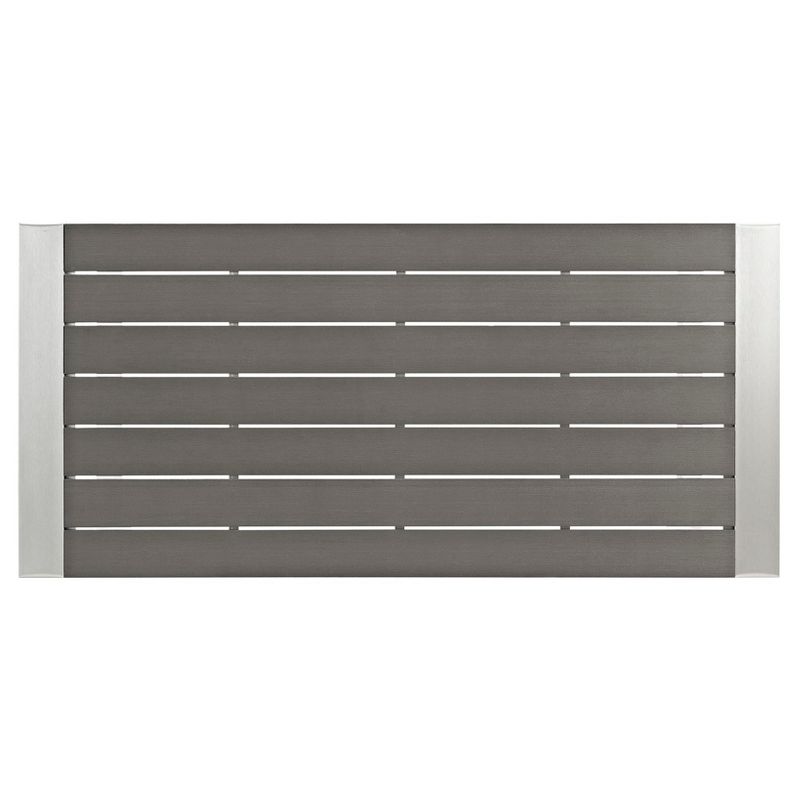 Renaissance Square Outdoor Patio Stacking Table - Gray - Vifah