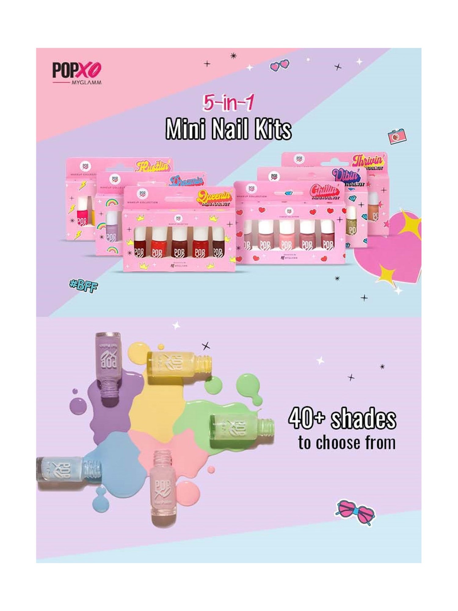 Color Fx Nail Fix Cure-In Mask, Moisturizer, Nail Enamel Remover & Nail Buffer Combo, Pack of 4