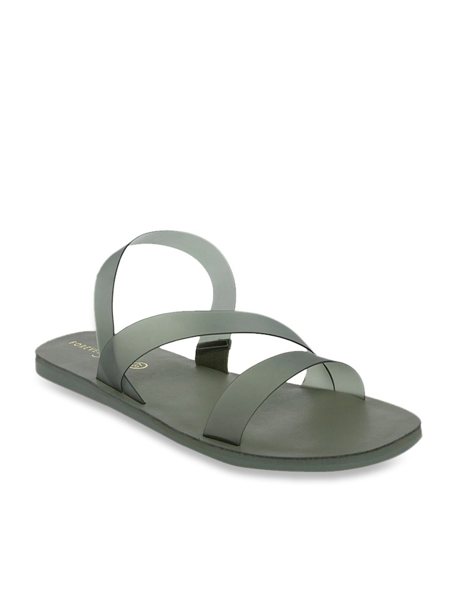 Forever Glam by Pantaloons Women's Green Sling Back Sandals