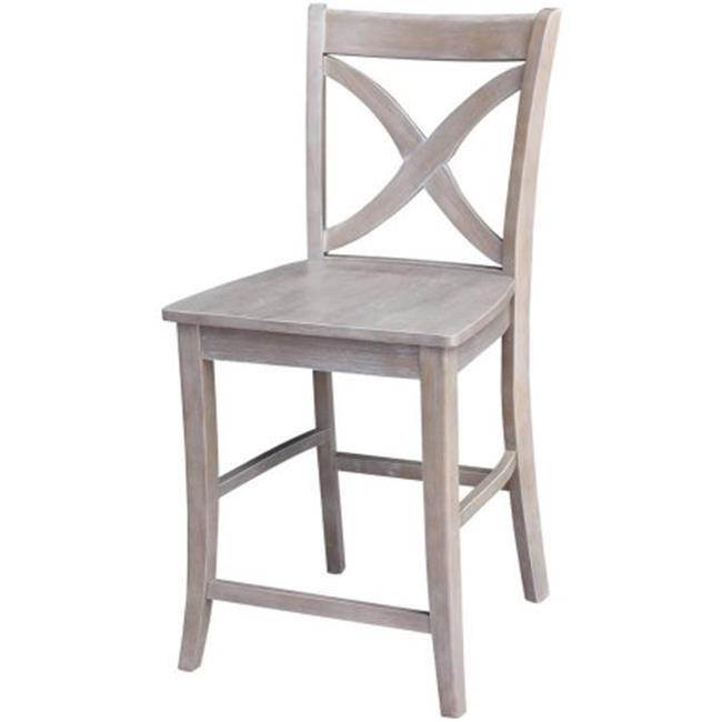 International Concepts S09-142 Cosmo Crossback Counterheight Stool - 24 in. Seat Height