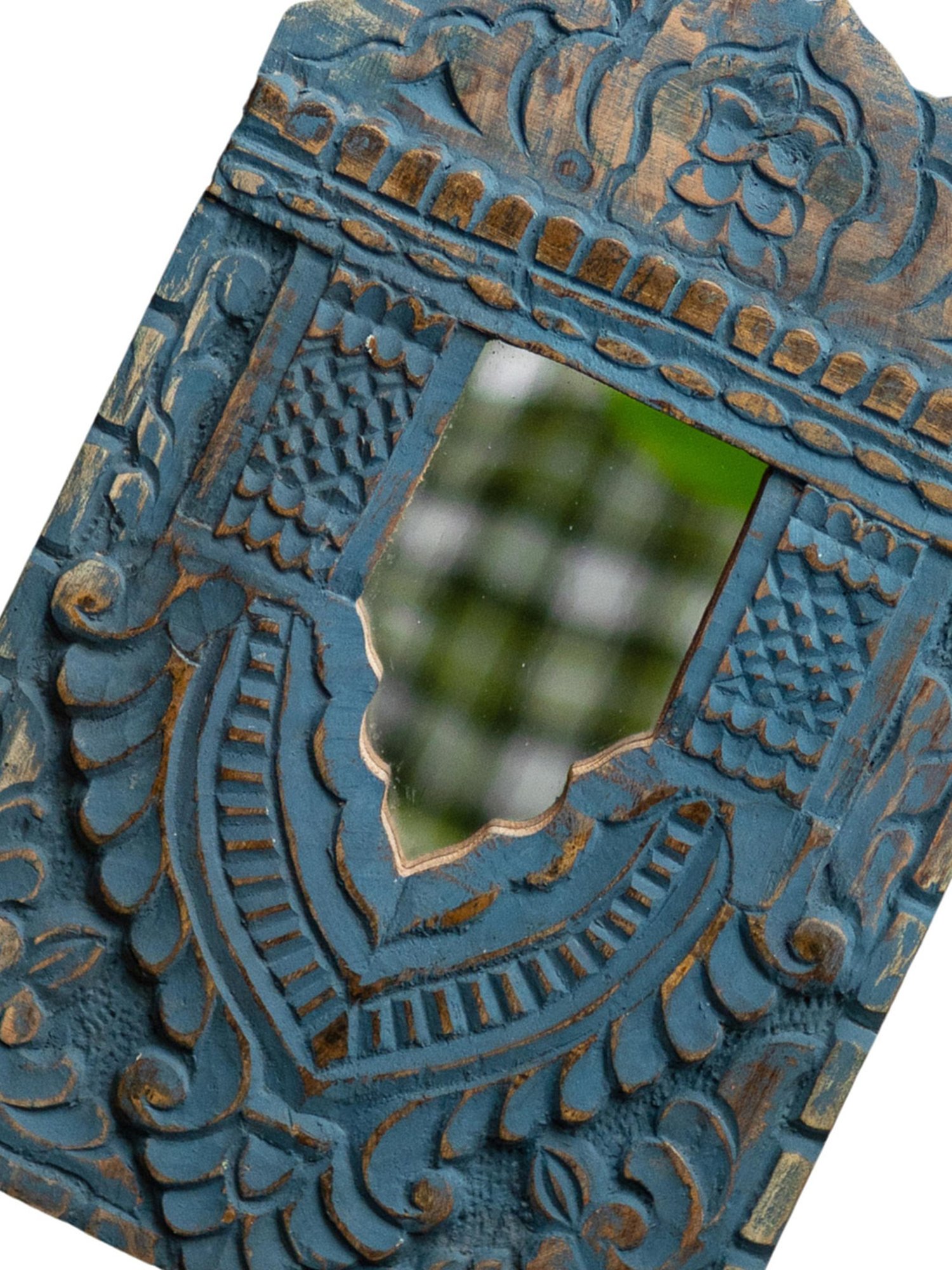 Ambi Wooden Jharoka In Blue Colour