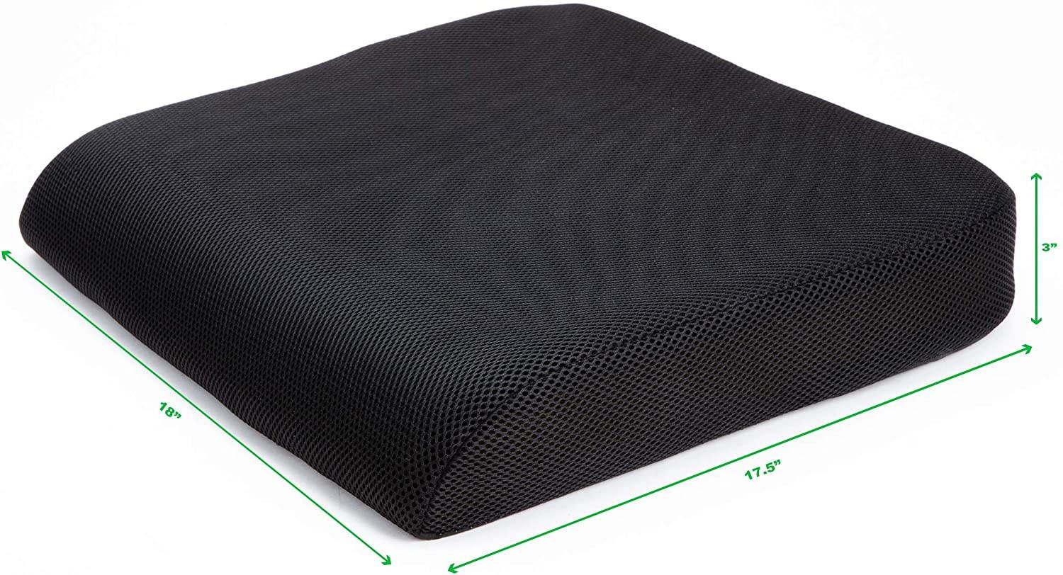 Mind Reader MEMGEL-BLK Pressure Relief for Lower Back, Arms, Non-Slip Orthopedic Ergonomically Cushion, Perfect for Office, Home, Car & More, Chair, Black