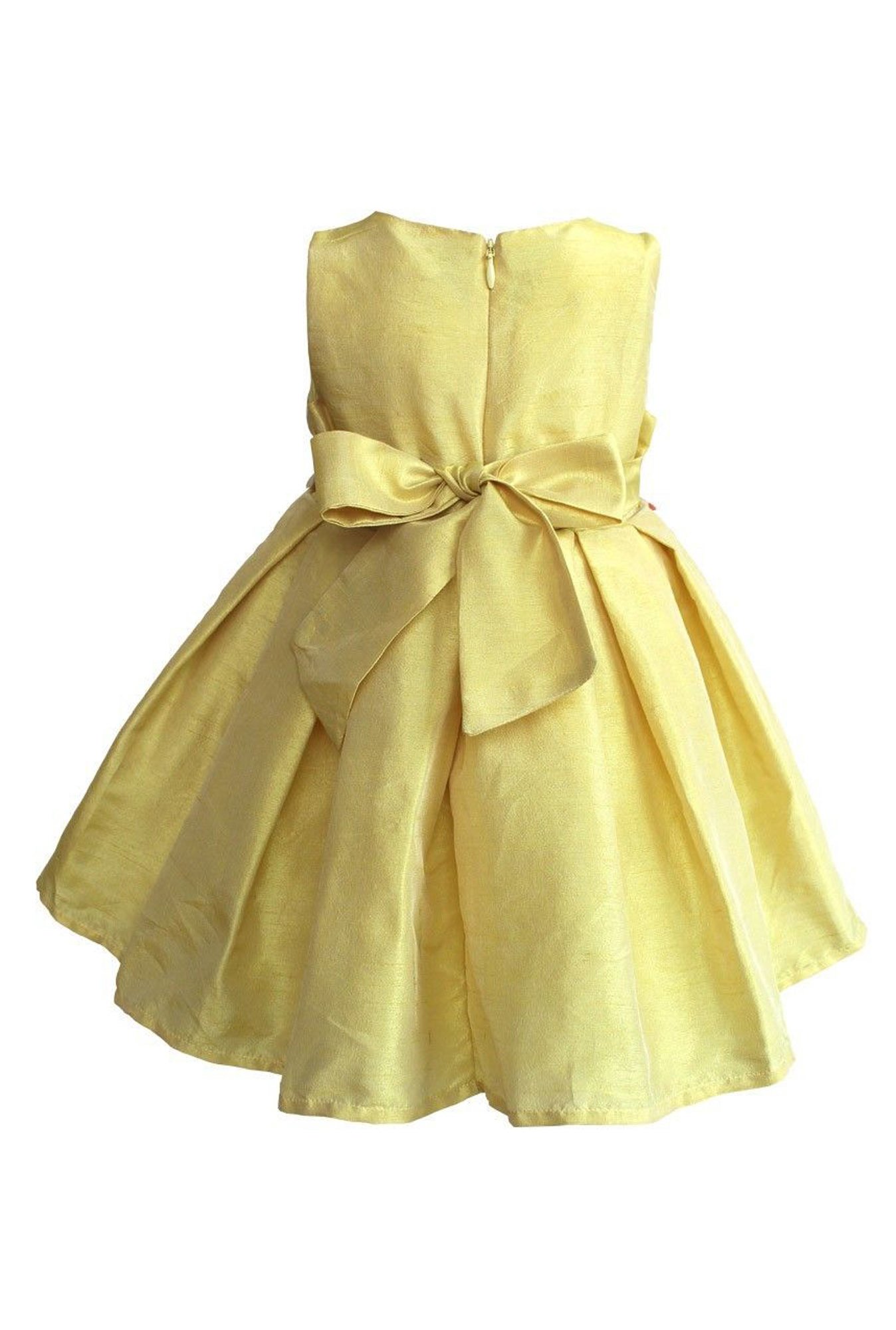 A Little Fable Kids Yellow Applique Dress