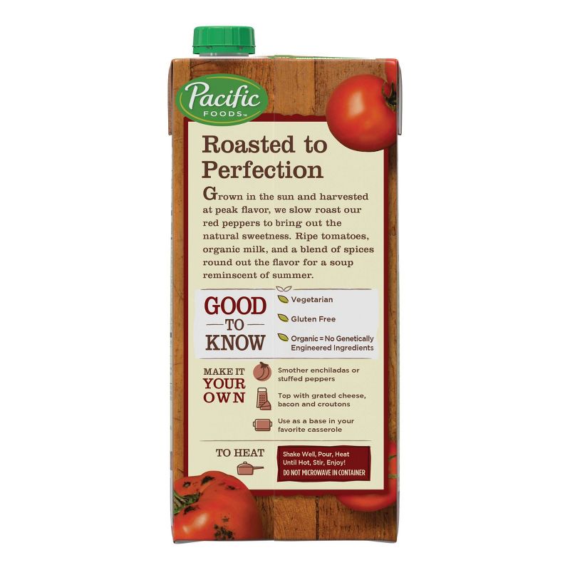 Pacific Foods Organic Creamy Roasted Red Pepper & Tomato Soup - 32oz