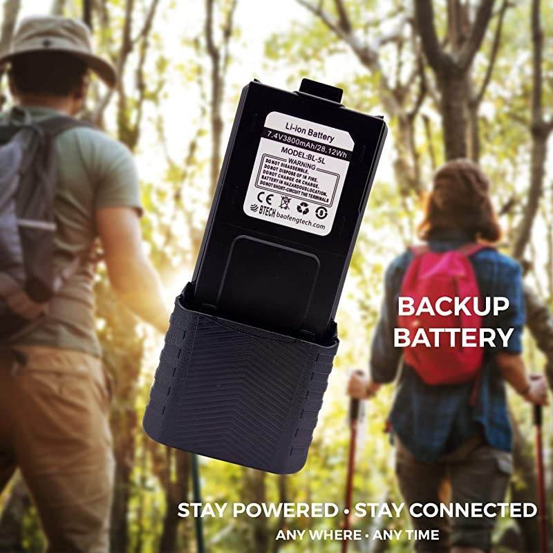 BaoFeng,  BL-5L 3800mAh Li-ion Battery Pack, High Capacity Extended Battery for UV-5X3, BF-F8HP, and UV-5R Radios (BL-5 BaoFeng Battery Series)