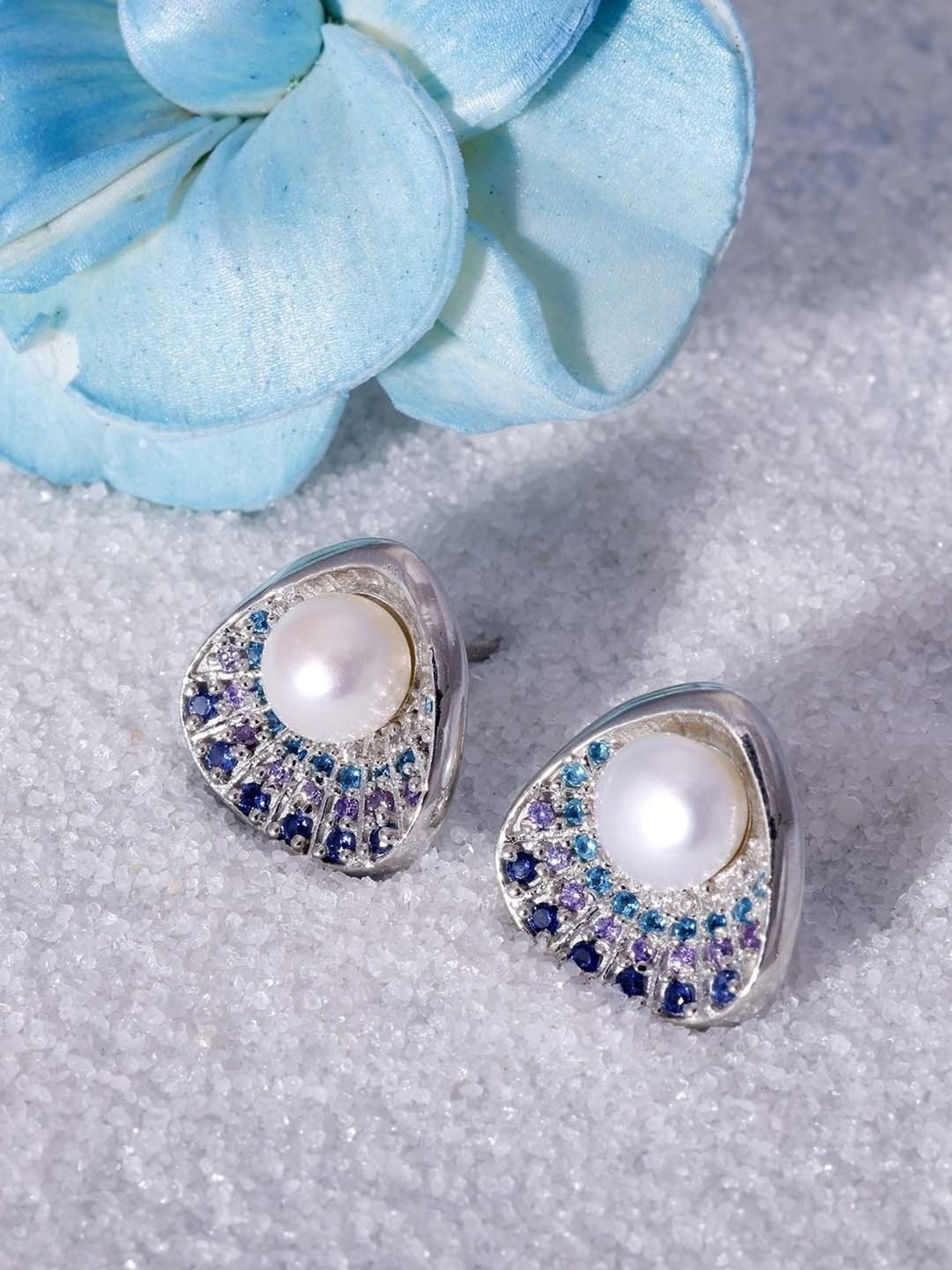 GIVA 92.5 Sterling Silver Pearl in a Shell Earrings for Women
