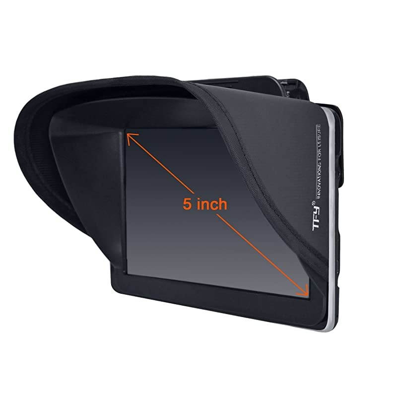 GPS Navigation Sun Shade Visor Plus Flexible Visor Extension Piece for Garmin nuvi 42LM 43Inch Portable GPS and Other 5Inch GPS