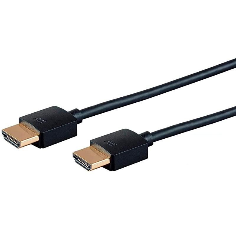 High Speed HDMI Cable 2 Pack 6 Feet Black | Certified Premium 4K60Hz HDR 18Gbps 34Awg YUV 4 Ultra Slim Series