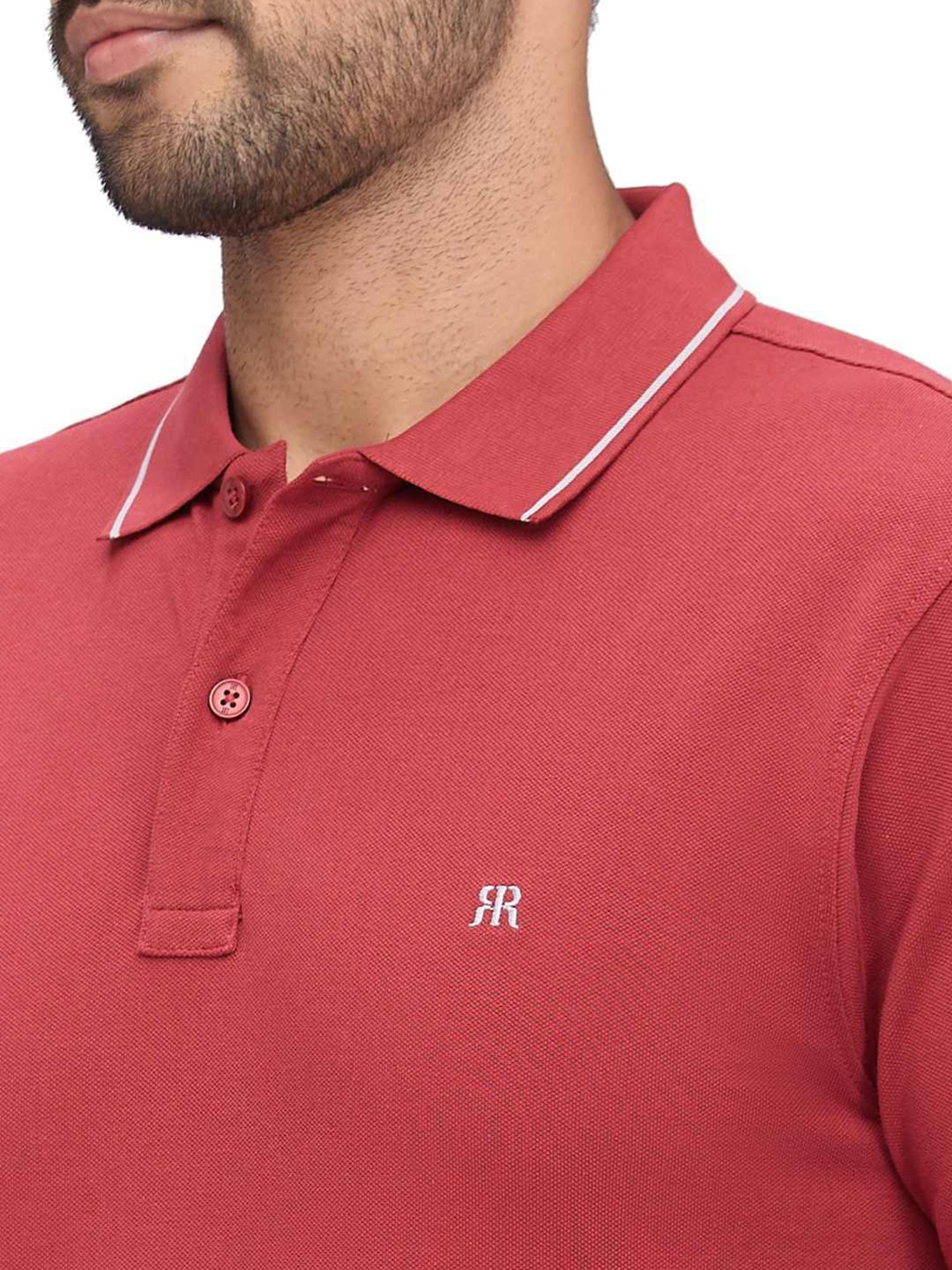Raymond Maroon Slim Fit Polo T-Shirt