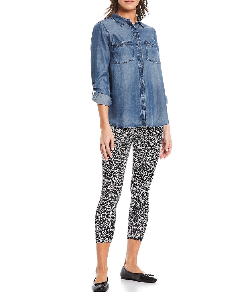 Intro Petite Size Bella Solid Double Knit Slim Her Leggings