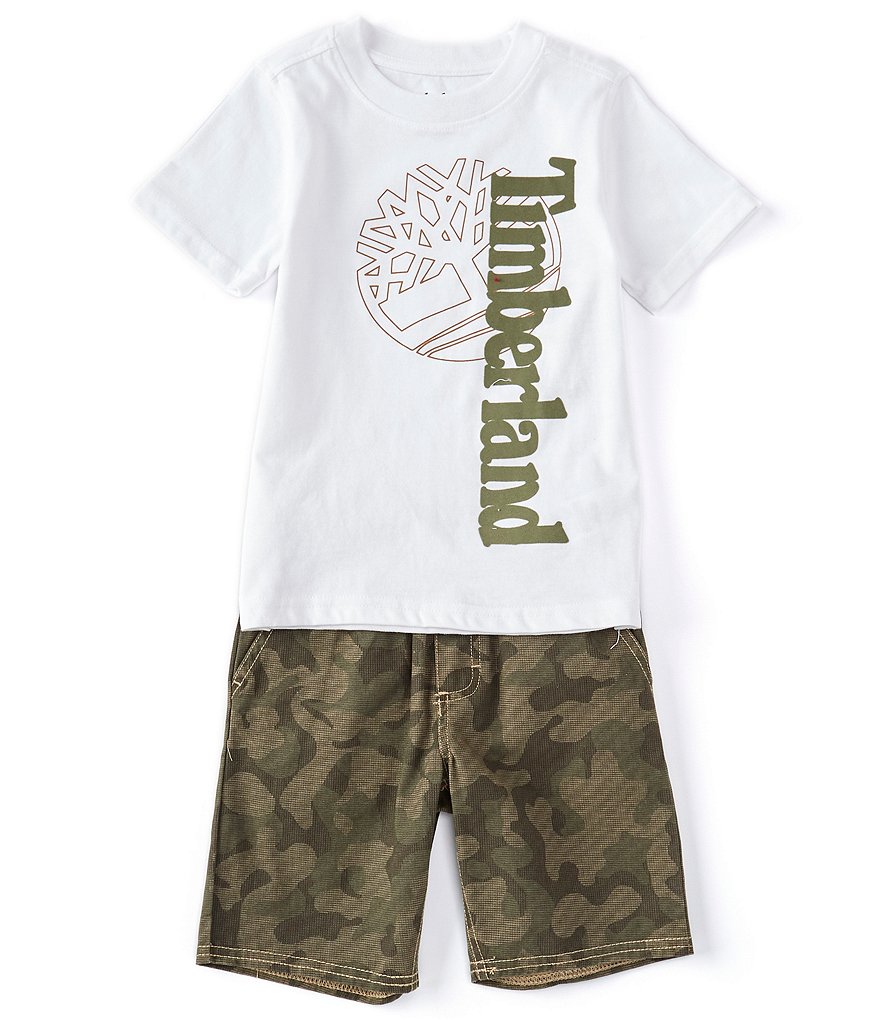 Kinetic by Class Club Little Boys 2T-7 Short-Sleeve Play Hard Performance Tee and Shorts Set