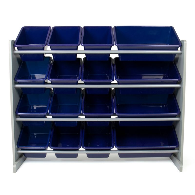 Newport Super Sized Toy Storage Organizer with 16 Storage Bins Navy/Gray - Humble Crew