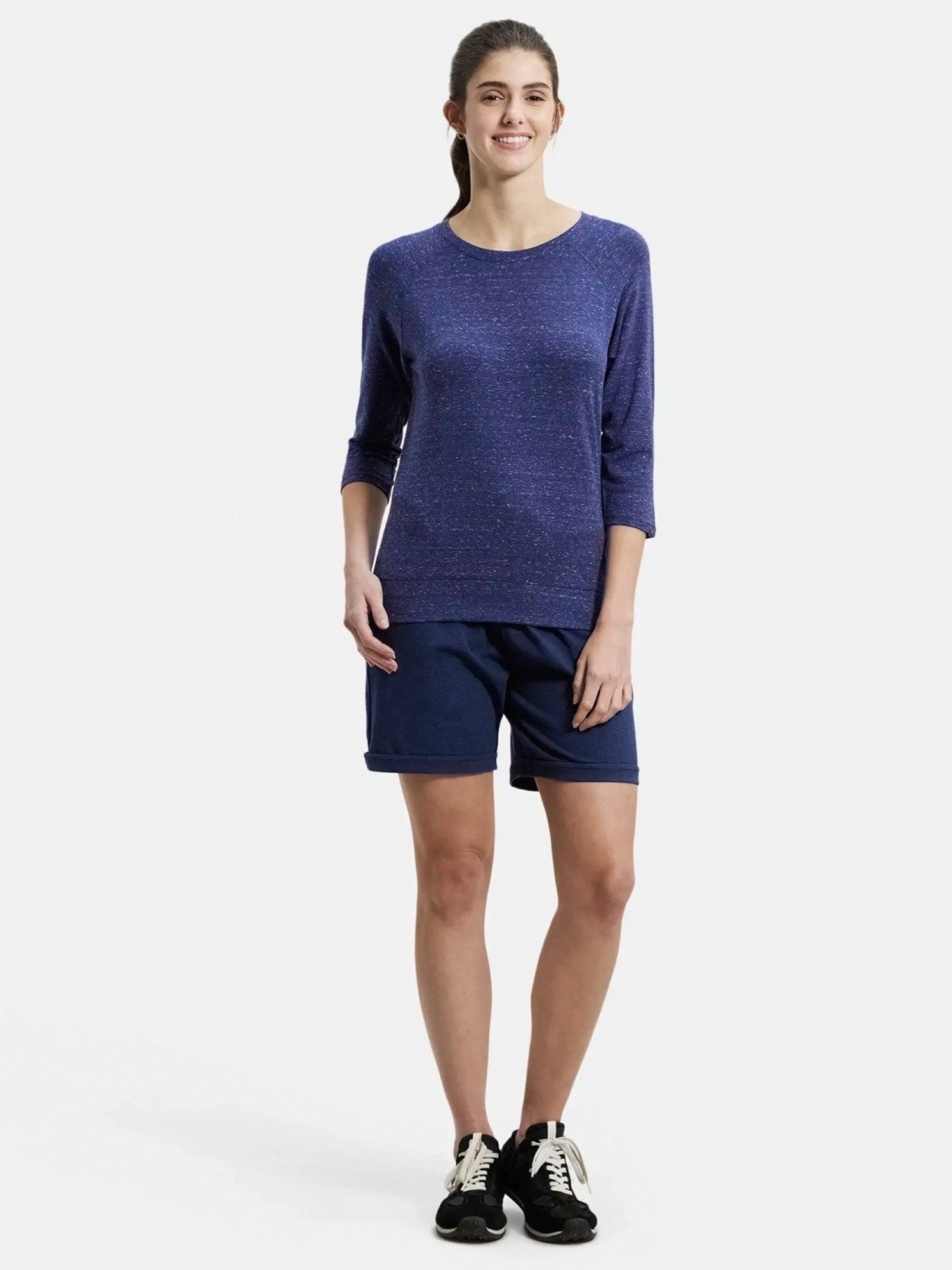 Jockey AW14 Women's Super Combed Cotton Viscose Regular Fit Solid Three Quarter Sleeve T-Shirt