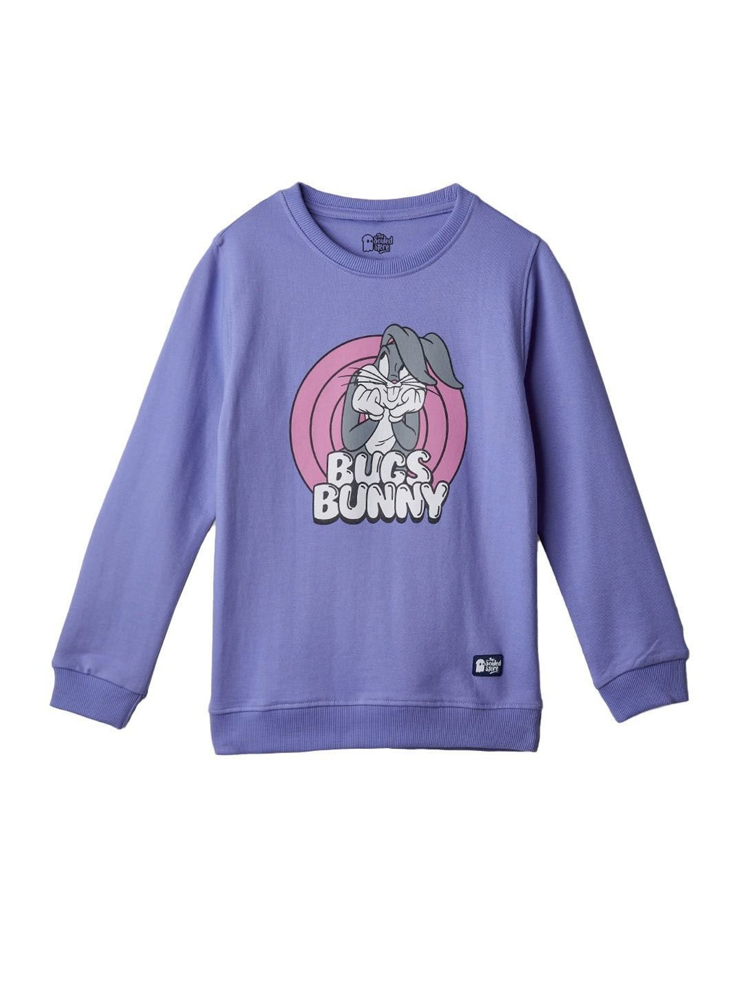The Souled Store Kids Lavender Looney Tunes Print Sweatshirt