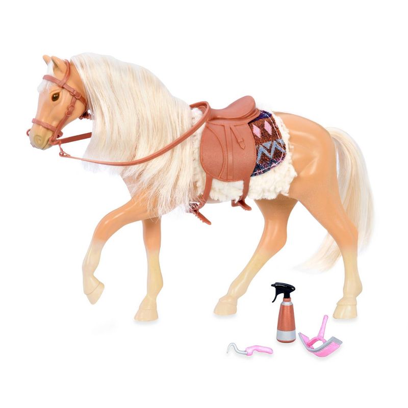 Lori Doll Horse with Accessories - American Quarter Horse Caramel