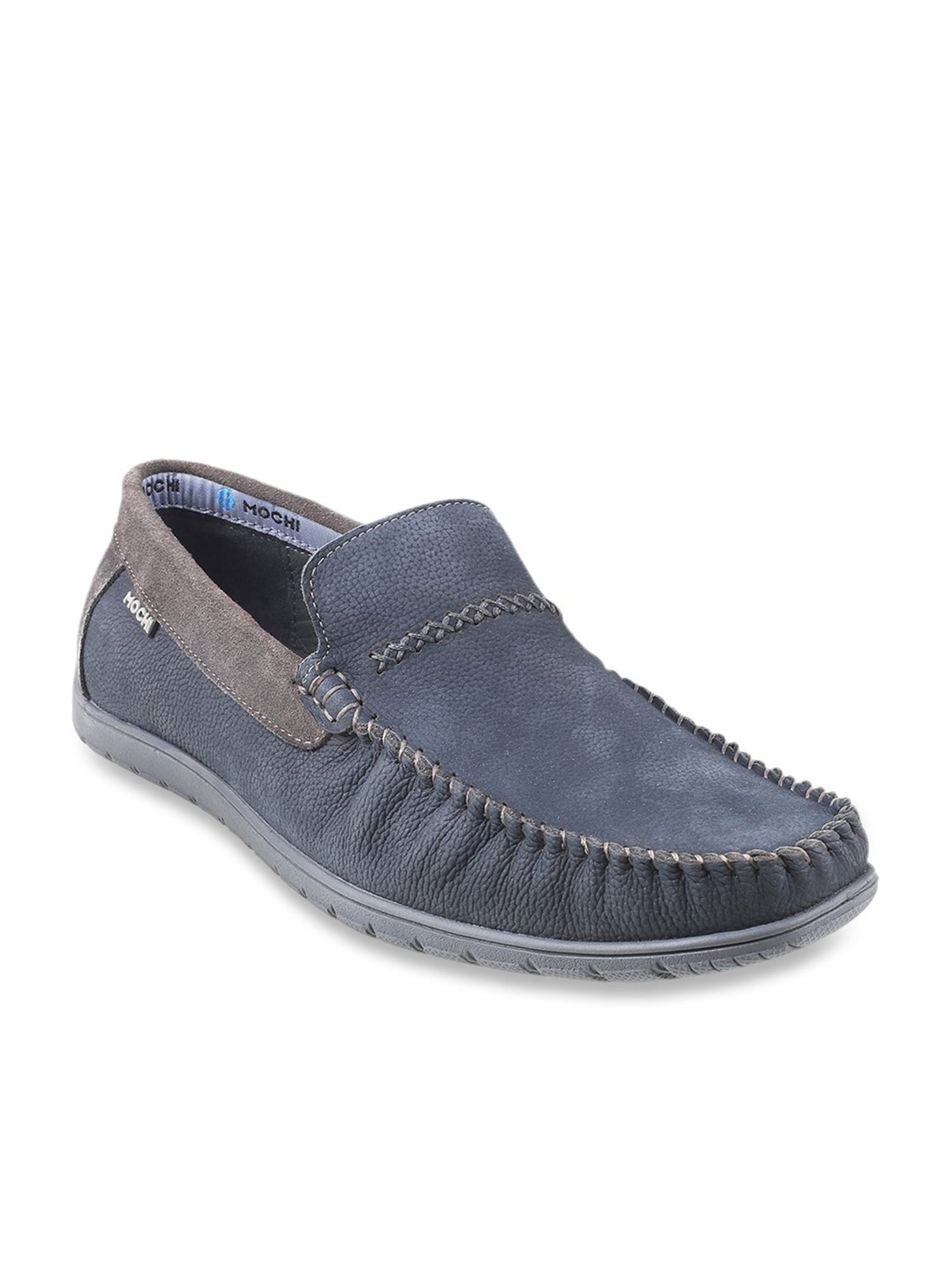 Mochi Men's Blue Casual Loafers