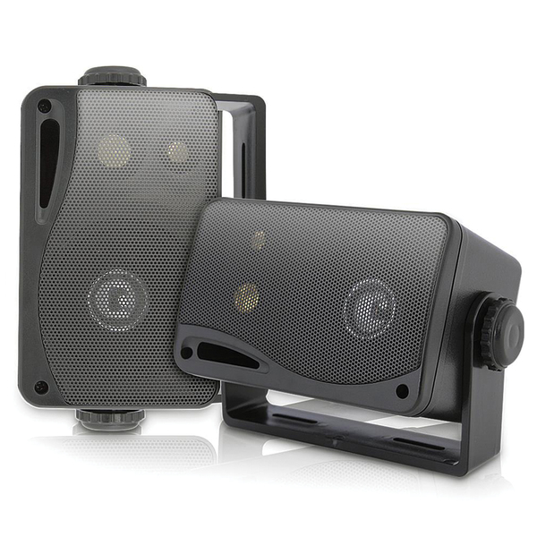 Hydra Series 3.5" 200-Watt 3-Way Weatherproof Mini-Box Speaker System (Black)