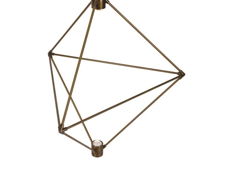 LBL Lighting Candora 29" Wide Geometric Modern LED Chandelier, Aged Brass