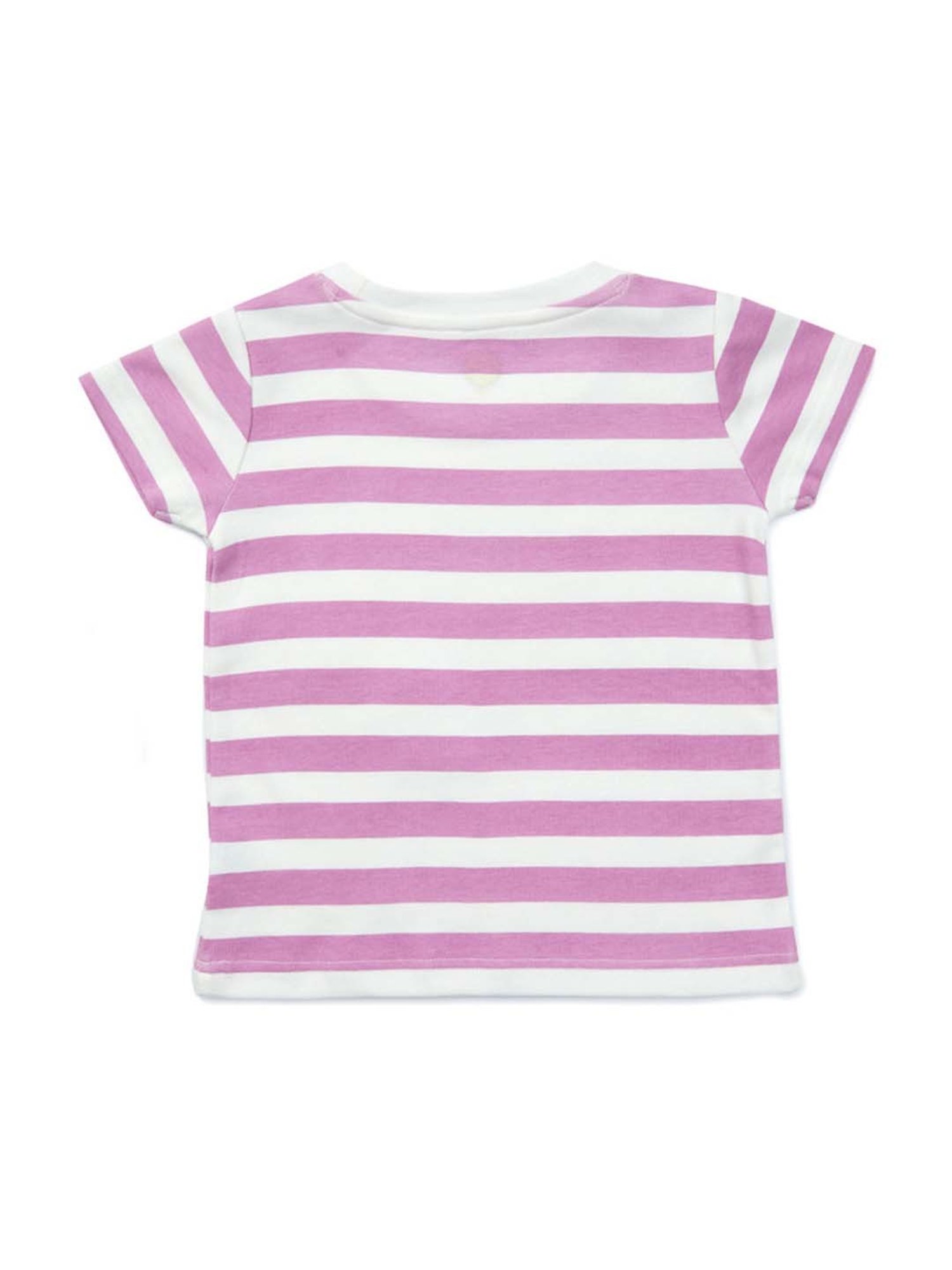 Pranava Kids Purple & White Printed Top (Pack of 2)