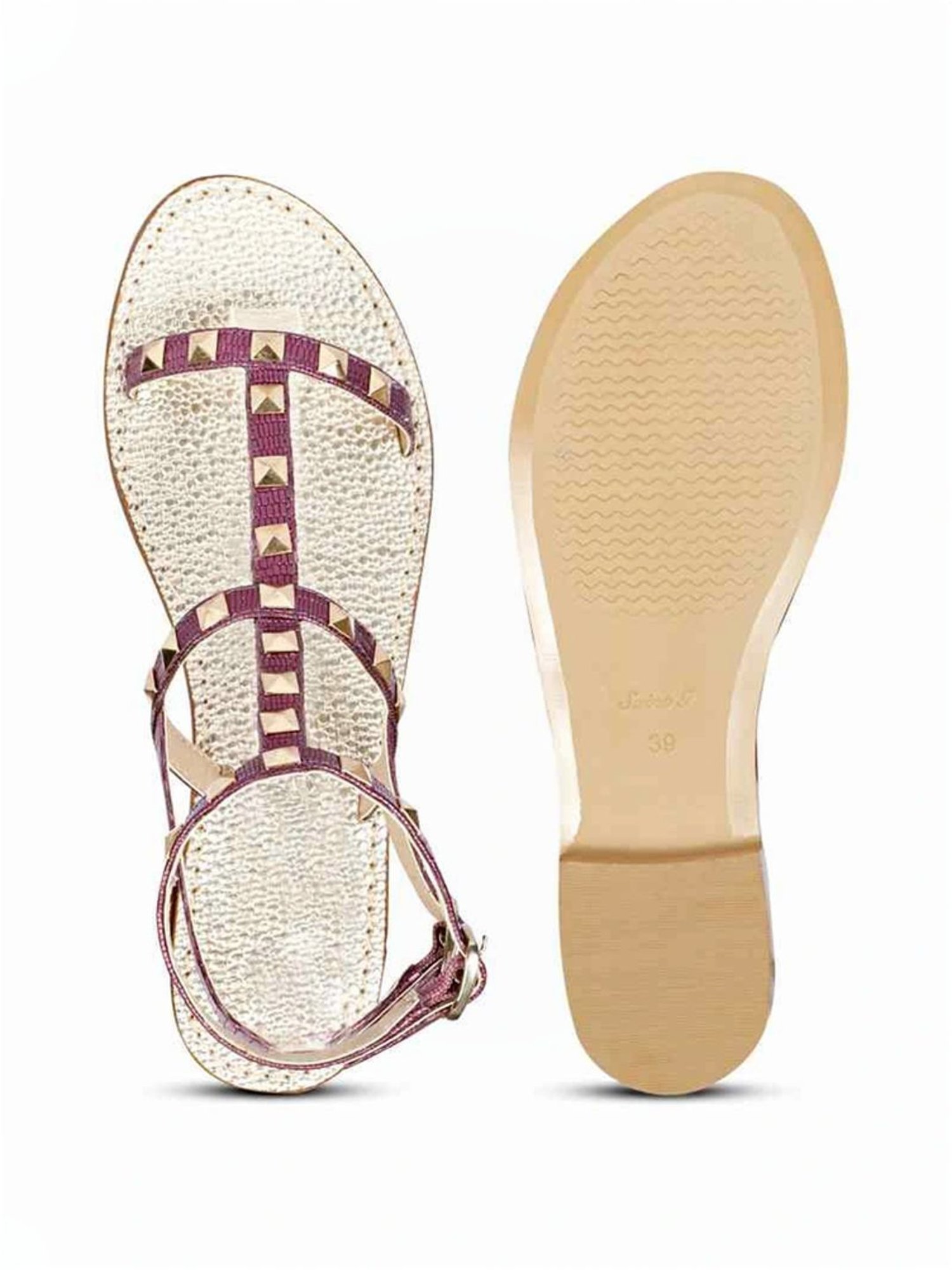 Saint G Women's Miriam Purple Ankle Strap Sandals